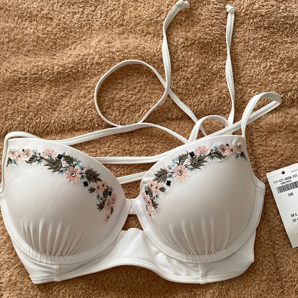 Abercrombie & Fitch Embroidered Bikini Top